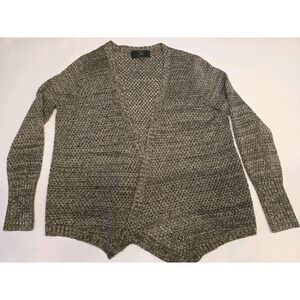 Jack Womens‎ Size Large Open Cardigan Knit Bronze Brown Metallic Gold